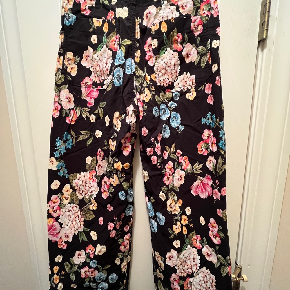 Anthropologie Black Floral Women’s Bottoms - Picture 3 of 5